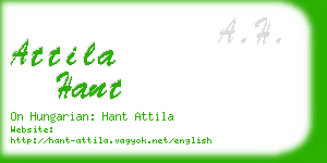 attila hant business card